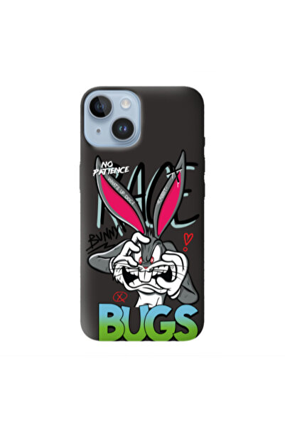 Other Apple iPhone 14 No Patience Black Colored Silicone TPU Θήκη