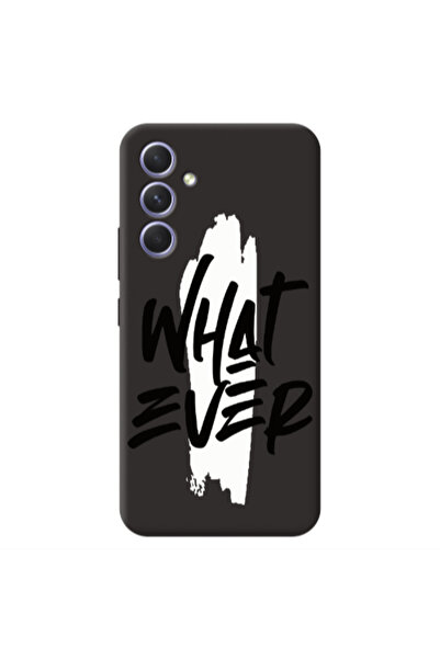 Other Samsung A54 What Ever Black Colored Silicone TPU Θήκη