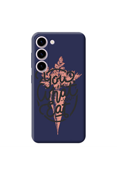Other Samsung S23 You are What You Eat Dark Grey Colored Silicone TPU Θήκη