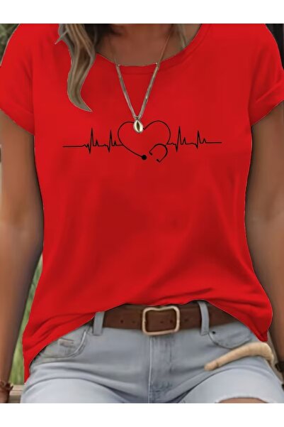 puolikuu Unisex Comfortable Fit Tshrit Printed Tshirt