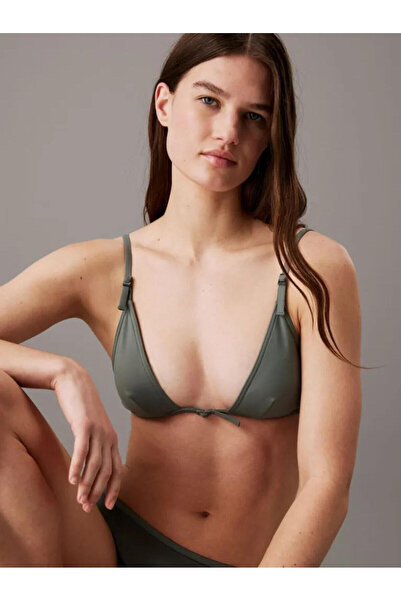 Calvin Klein TRIANGLE-RP Yeşil Kadın Bikini Üstü