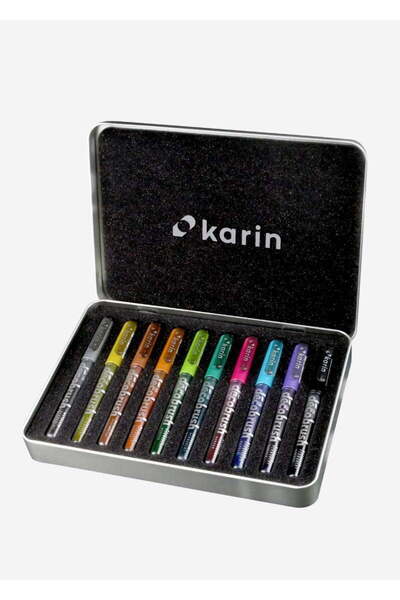 karinmarkers Karin 28Z1 Metallic Brush Marker Set