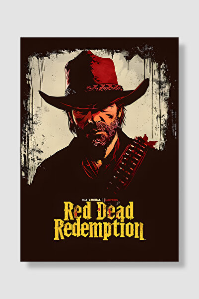 Luna Marissa Poster Red Dead Redemption, portret Artura, grunge poster u okvi...