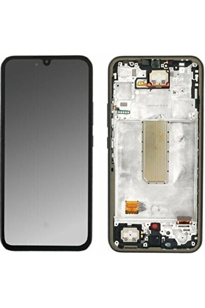 Samsung Οθόνη με μηχανισμό αφής και πλαίσιο για Galaxy A34 (Μαύρο) Κωδικός: G...