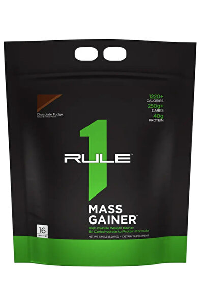 Rule 1 Mass Gainer 11.43 LB Chocolate Fudge | High-Calorie Protein Powder for...