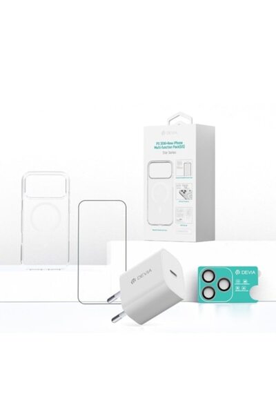 Devia 4-in-1 Set for iPhone 17 Pro GaN PD 30W Network Charger + Magsafe Silic...