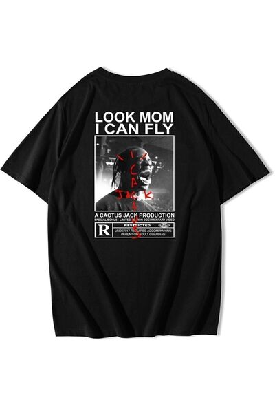 ZOKAWEAR Μπλουζάκι Unisex Oversize Back Printed Look Mom I Can Fly