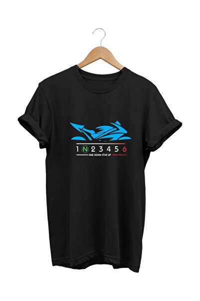 ZOKAWEAR Blue Racing Motor - Blue Racing Motorcycle Printed T-shirt