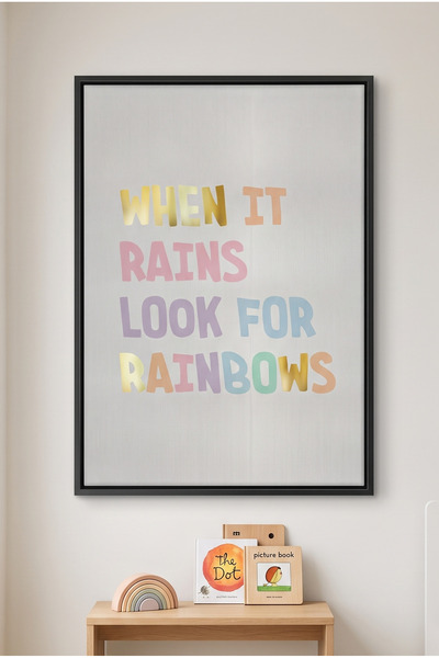 Jasmine Art Look for Rainbows Kids Wall Art | Portrait Framed Canvas Print wi...
