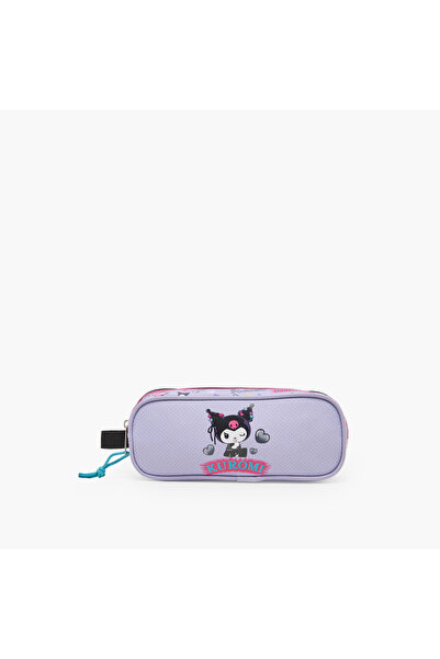 SANRIO Kuromi Print Pencil Pouch with 2 Compartment
