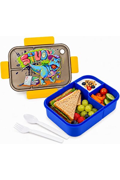 TOSHIONICS Kids Lunch Box Set with Spoon & Fork, 1800ml Bento Lunch Box for B...