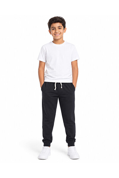 Generic Boys Jogger Sweatpants with Elastic Waist, Size L | Drawstring Waistb...