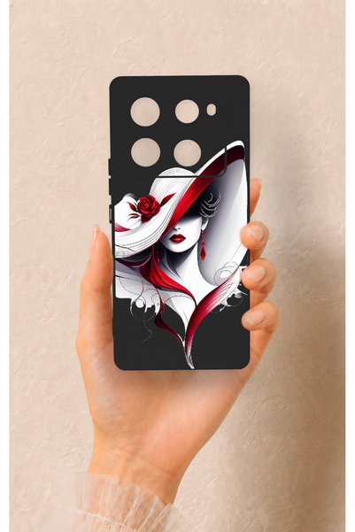 Vip Case Infinix Note 40 Pro Compatible Mademoiselle Patterned Silicone Case