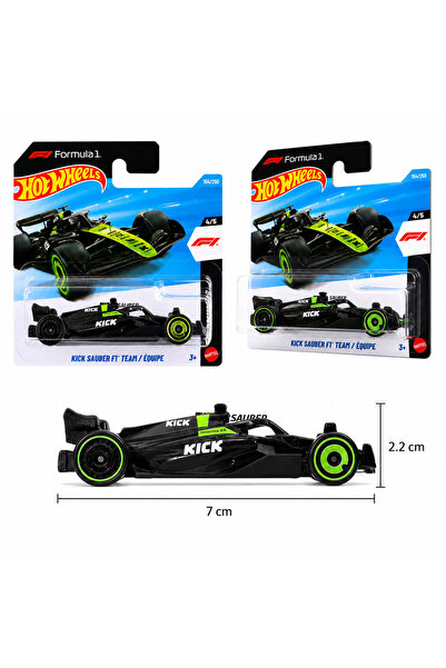 HOT WHEELS سيارة لعبة فورمولا 1 كيك ساوبر فريق F1 بمقياس 1:64 مصنوعة من المعدن المصبوب قابلة للتجميع من ماتيل