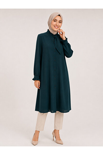 Alesya Yaprak Kıravatlı Tunik a4504