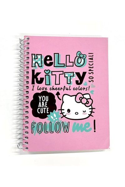 KESKİN COLOR Σημειωματάριο Hello Kitty, 80 φύλλα, ριγέ, με σπιράλ, αυθεντικό ...