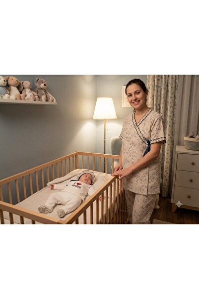 EXTRAÇARŞI Printed Mother Baby Pregnancy Set 3 Months Girl