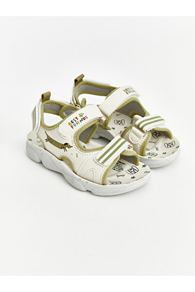 LC Waikiki Vizyon New Season Beige Printed Boys' Sandals