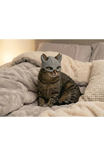 Memania Co Viking Design Fun Cat Helmet Cute Cat Costume and Accessory