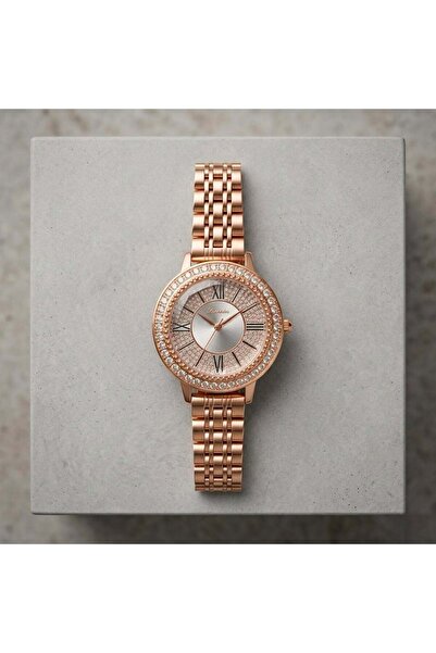 QUARTZ LEONIDAS Stone Dial Luxury Design Women's Watch - Rose Gold