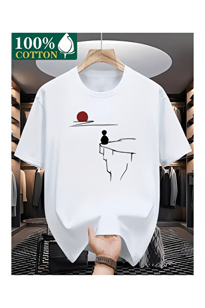 ANEMOS Wear Unisex Oversize White Printed T-Shirt – Premium Dtf Printing with...