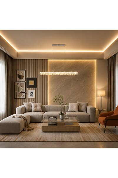 Alessandro DESIGN Lustra LED cu Telecomanda, Liniara, Dimabila, Lumina Calda/...