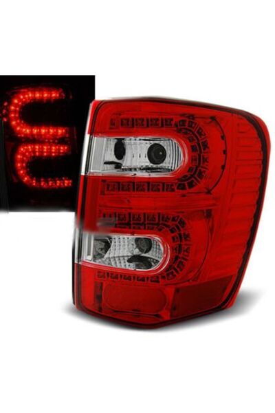 OEM Πίσω φώτα LED για Jeep Grand Cherokee (1999-2005) - χρωμιωμένα - σετ 2 τε...