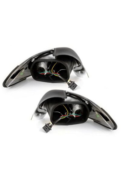 OEM Πίσω φώτα Peugeot 206 3/5θυρο - μαύρα - σετ 2 τεμαχίων.