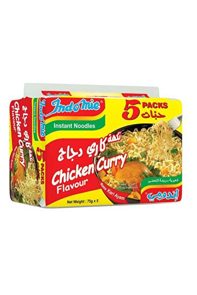 İndomie Chicken Curry Flavour Instant Noodles 75grams Pack of 5