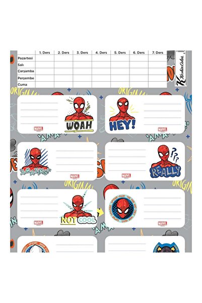 KESKİN COLOR KESKİN 220130-06 SPIDER-MAN PROGRAM DE CURSURI ETICHETĂ TRIPLĂ 3BUC