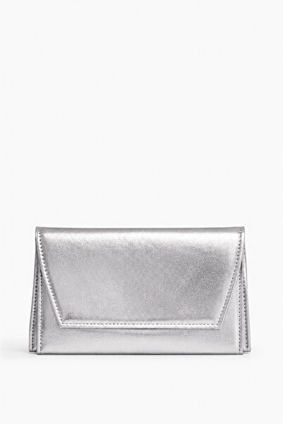 Tecer Bag Kadın Parlak Mini Zarf Çapraz Askılı Clutch Çanta