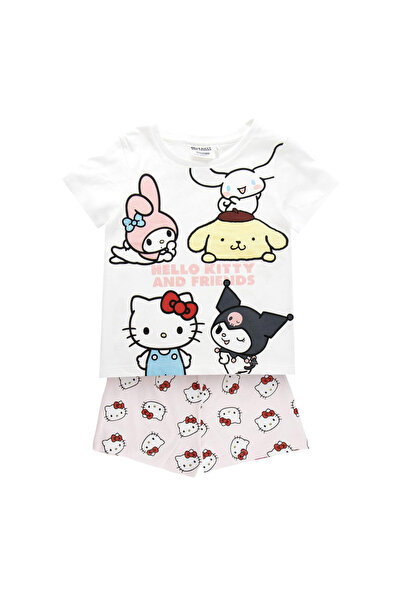 Hello Kitty Pijama de vară, cu mânecă scurtă, din bumbac, și Friends, 152 CM,...