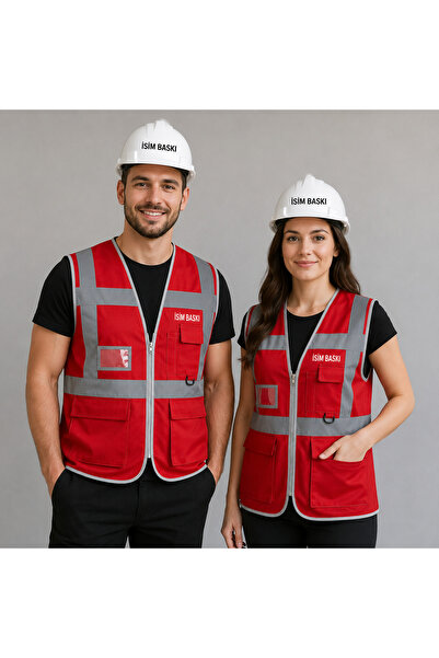 Teknik Name Printed Work Safety Vest Set