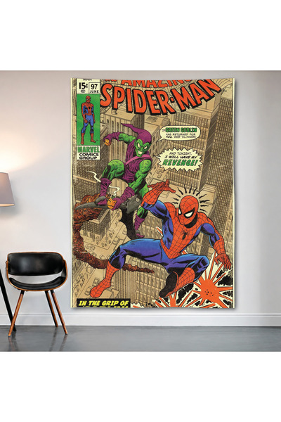 Geek Cultcha Spider-Man Vintage Comic Wall Cloth Wall Tapestry First Quality ...