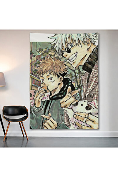 Geek Cultcha Jujutsu Kaisen Wall Covering Wall Tapestry First Quality Satin F...