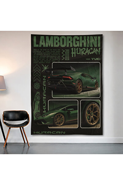 Geek Cultcha Lamborghini Huracan Wall Covering Wall Tapestry First Quality Sa...