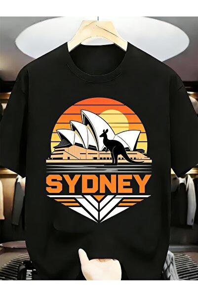 En22 تي شيرت رجالي من Sydney Opera House Kangaroo Sunset Pure Funny Unique بر...
