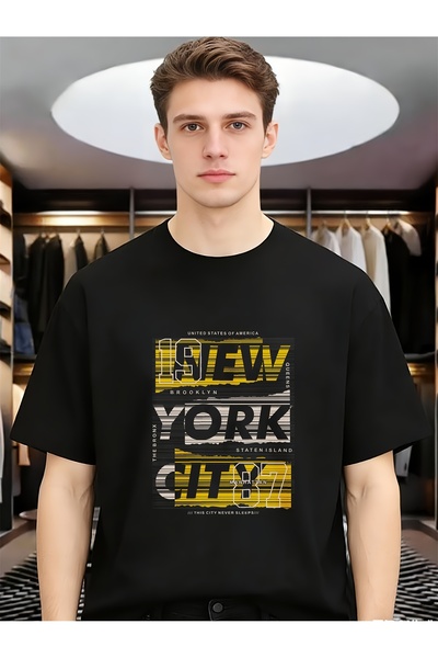 En22 1987 New York City Manhattan Spring Summer Men Funny Unique Casual Tops ...