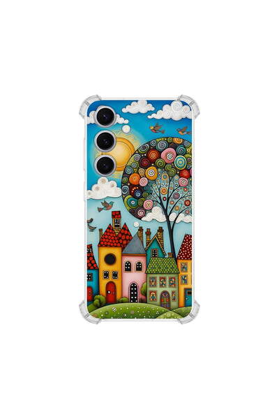 PrintiFy Samsung Galaxy S24 Plus ile Uyumlu Düşlerin Dansı Serisi Gökyüzü Şeh...
