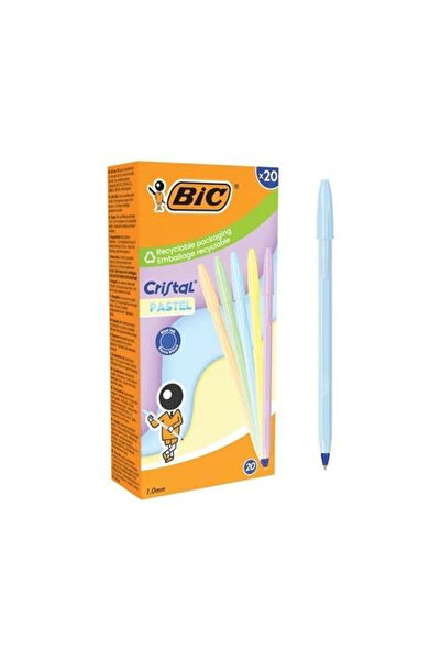 Bic Pixuri Cristal Pastel albastru set 20 buc 1mm