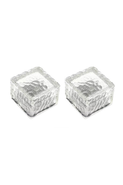 YBOSHOP Set 2 lămpi solare LED pentru exterior, din sticlă, senzor lumină, IP...