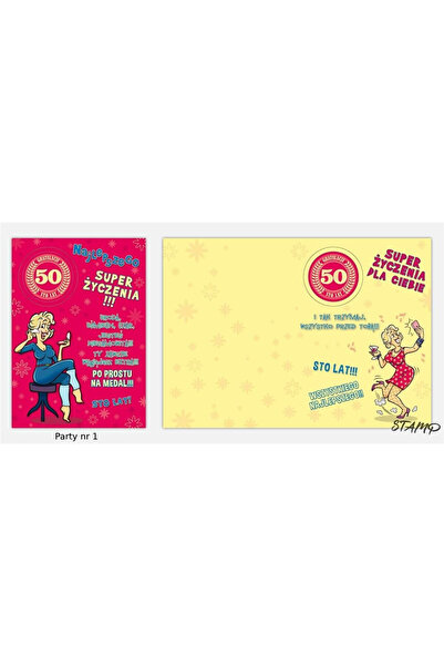 STAMP Felicitare umoristica cu plic B6 multicolor 17.5x12.8cm