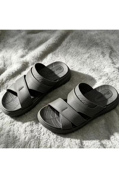 Bleco Men's non-slip slippers/sandals, double buckle design, suitable for ind...