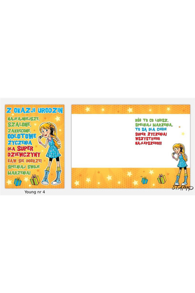 STAMP Felicitare Karnet Young B6 multicolor 18x13cm set