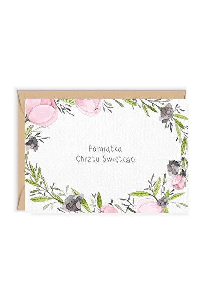 Cudowianki Felicitare botez multicolor 12x17cm cu plic