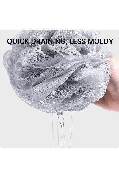 İNFLUX Large Bath Shower Sponge Pouf Loofahs: 4 Packs 60g/Each Eco-friendly Exfoliating Mesh Brush Pouf Bath Shower Ball Sponge-Exfoliate, Cleanse,