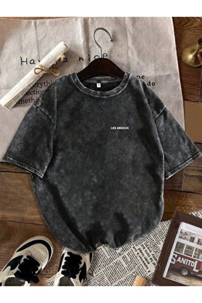 Ornella Studio 230g Water-washed short-sleeved shirt 230g Men's Washed Distre...