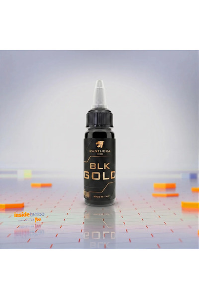 panthera Cerneală neagră pentru tatuaje, Negru Auriu, 30 ml, pigment premium, REACH