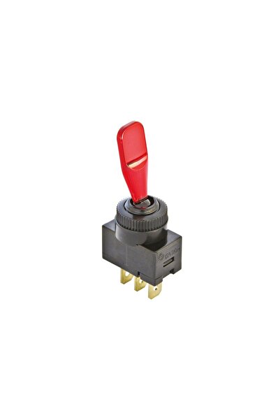 Carpoint Intrerupator auto 12V 20A ON/OFF cu levier rosu iluminat, montaj 12 ...