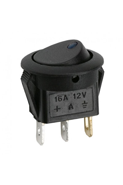 globiz Întrerupător basculant 1 circuit 16A-12VDC OFF-ON, cu LED albastru